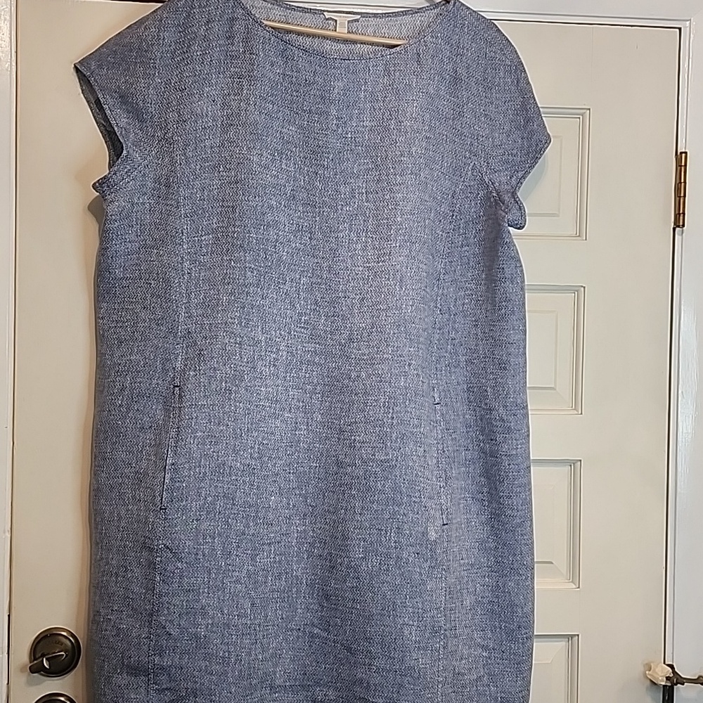 Eileen Fisher Blue Tunic Shift Dress